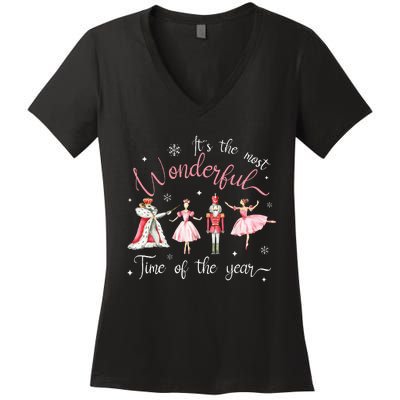 ItS The Most Wonderful Time Of The Year Nutcracker Ballet Women's V-Neck T-Shirt