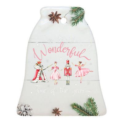 ItS The Most Wonderful Time Of The Year Nutcracker Ballet Ceramic Bell Ornament