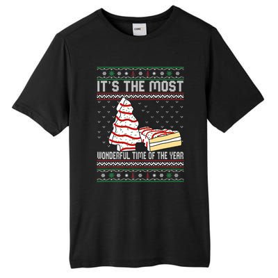 Its The Most Wonderful Time Of The Year Christmas tree cake Tall Fusion ChromaSoft Performance T-Shirt