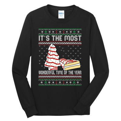 Its The Most Wonderful Time Of The Year Christmas tree cake Tall Long Sleeve T-Shirt