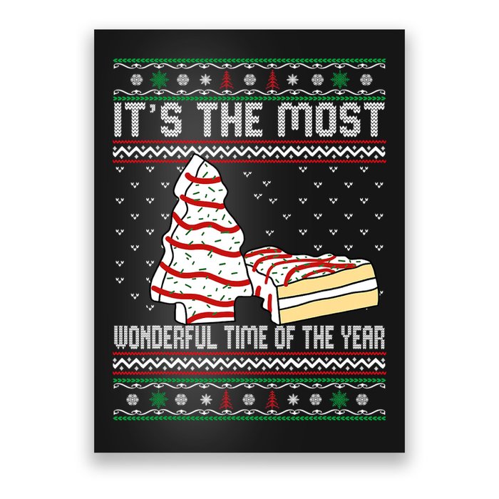 Its The Most Wonderful Time Of The Year Christmas tree cake Poster