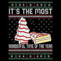 Its The Most Wonderful Time Of The Year Christmas tree cake Poster