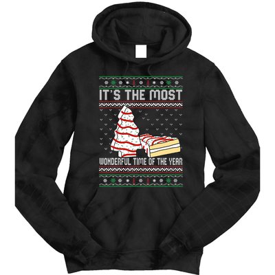 Its The Most Wonderful Time Of The Year Christmas tree cake Tie Dye Hoodie