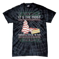 Its The Most Wonderful Time Of The Year Christmas tree cake Tie-Dye T-Shirt