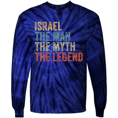 Israel The Man The Myth The Legend Tie-Dye Long Sleeve Shirt