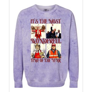 ItS The Most Wonderful Time Of The Year Trump Christmas Colorblast Crewneck Sweatshirt