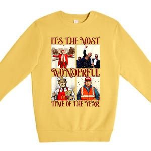 ItS The Most Wonderful Time Of The Year Trump Christmas Premium Crewneck Sweatshirt