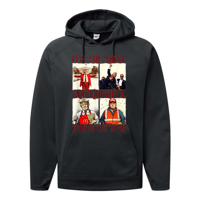 ItS The Most Wonderful Time Of The Year Trump Christmas Performance Fleece Hoodie