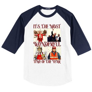 ItS The Most Wonderful Time Of The Year Trump Christmas Baseball Sleeve Shirt