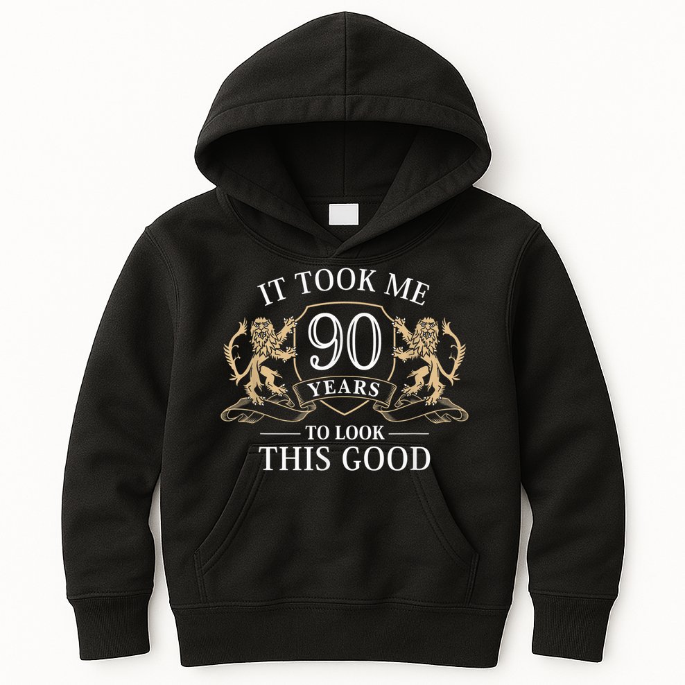 It Took Me 90 Years To Look This Good 90th Happy Birthday Kids Hoodie