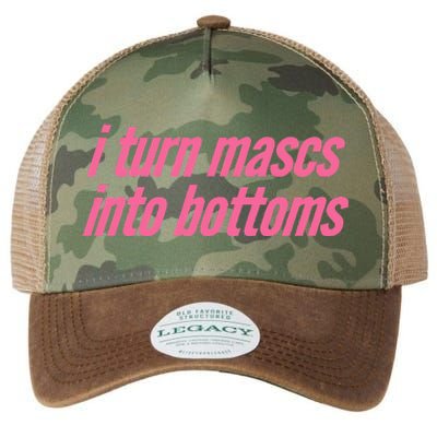 I Turn Mascs Into Bottoms Lesbian Bisexual Pride Legacy Tie Dye Trucker Hat