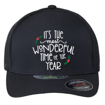 Its The Most Wonderful Time Of The Year Christmas Flexfit Unipanel Trucker Cap