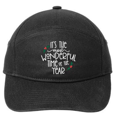 Its The Most Wonderful Time Of The Year Christmas 7-Panel Snapback Hat