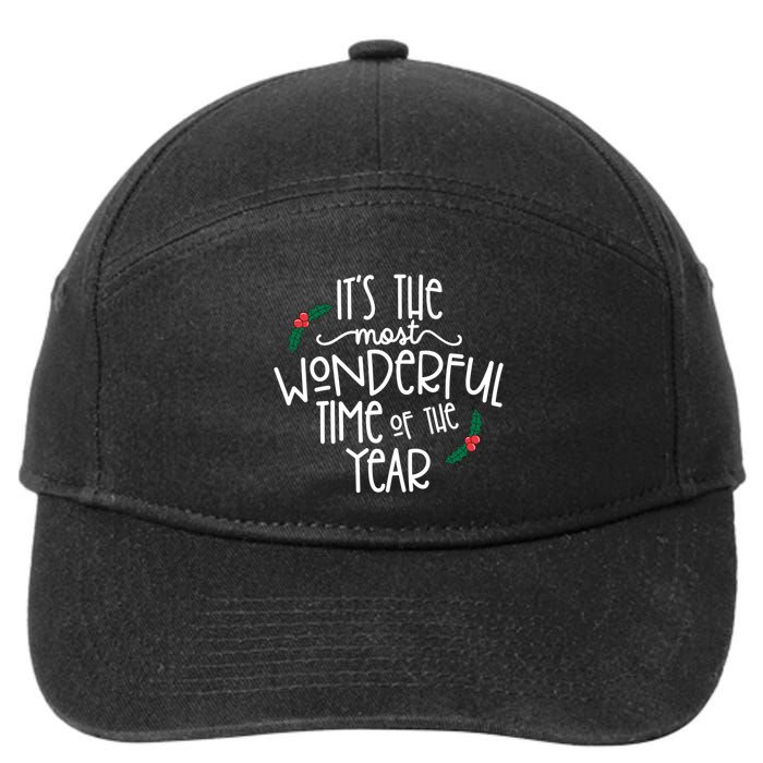 Its The Most Wonderful Time Of The Year Christmas 7-Panel Snapback Hat