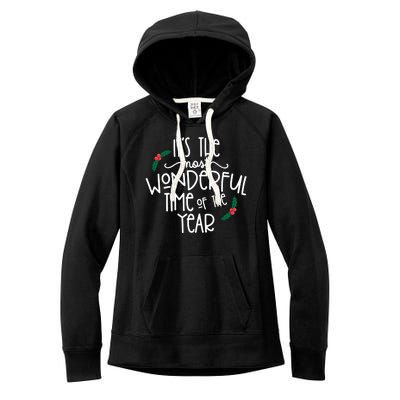 Its The Most Wonderful Time Of The Year Christmas Women's Fleece Hoodie