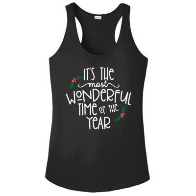 Its The Most Wonderful Time Of The Year Christmas Ladies PosiCharge Competitor Racerback Tank