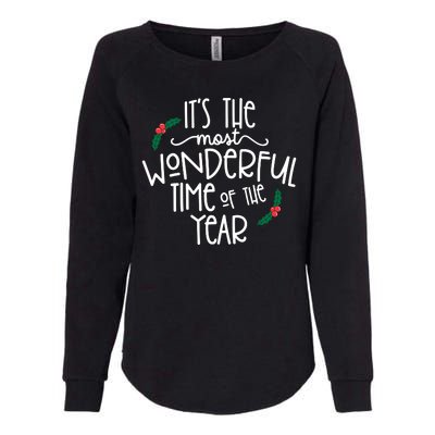 Its The Most Wonderful Time Of The Year Christmas Womens California Wash Sweatshirt