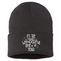 Its The Most Wonderful Time Of The Year Christmas Sustainable Knit Beanie