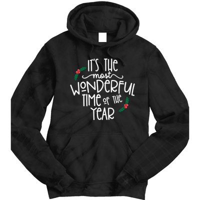 Its The Most Wonderful Time Of The Year Christmas Tie Dye Hoodie