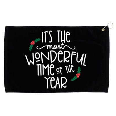 Its The Most Wonderful Time Of The Year Christmas Grommeted Golf Towel