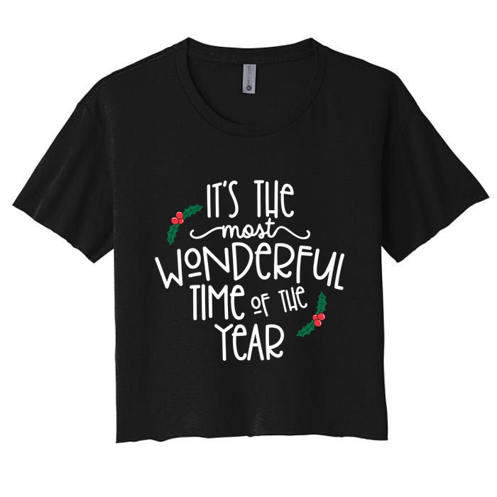 Its The Most Wonderful Time Of The Year Christmas Crop Top