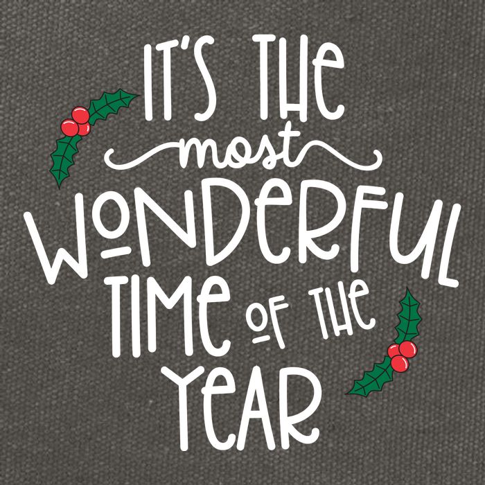 Its The Most Wonderful Time Of The Year Christmas Cotton Canvas Backpack