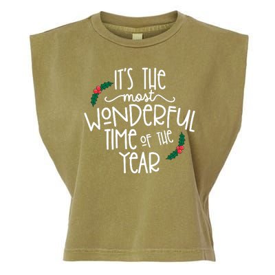 Its The Most Wonderful Time Of The Year Christmas Garment-Dyed Women's Muscle Tee