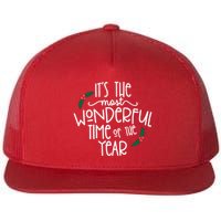 Its The Most Wonderful Time Of The Year Christmas Flat Bill Trucker Hat