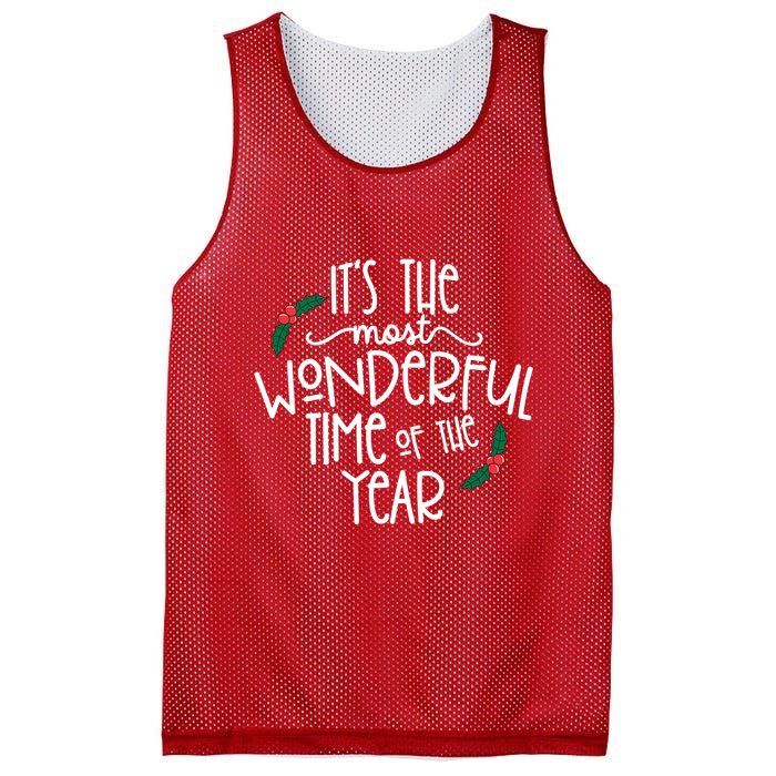 Its The Most Wonderful Time Of The Year Christmas Mesh Reversible Basketball Jersey Tank