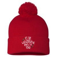 Its The Most Wonderful Time Of The Year Christmas Pom Pom 12in Knit Beanie
