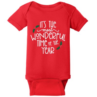 Its The Most Wonderful Time Of The Year Christmas Baby Bodysuit