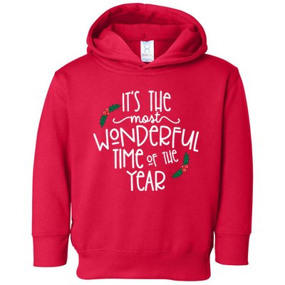 Its The Most Wonderful Time Of The Year Christmas Toddler Hoodie