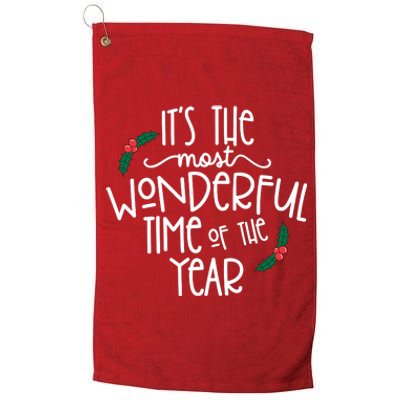 Its The Most Wonderful Time Of The Year Christmas Platinum Collection Golf Towel