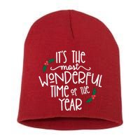 Its The Most Wonderful Time Of The Year Christmas Short Acrylic Beanie
