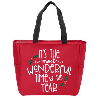 Its The Most Wonderful Time Of The Year Christmas Zip Tote Bag