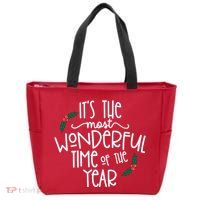 Its The Most Wonderful Time Of The Year Christmas Zip Tote Bag