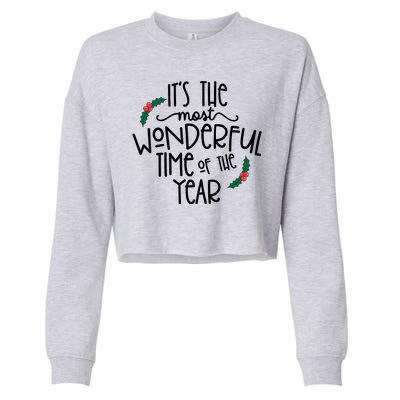 Its The Most Wonderful Time Of The Year Christmas Cropped Pullover Crew