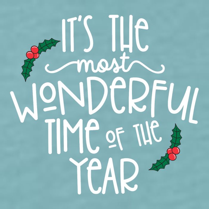 Its The Most Wonderful Time Of The Year Christmas Sueded Cloud Jersey T-Shirt