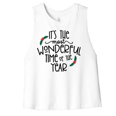 Its The Most Wonderful Time Of The Year Christmas Women's Racerback Cropped Tank