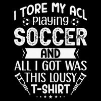 I Tore My Acl Playing Soccer Funny Acl Knee Surgery Recovery Flexfit Unipanel Trucker Cap