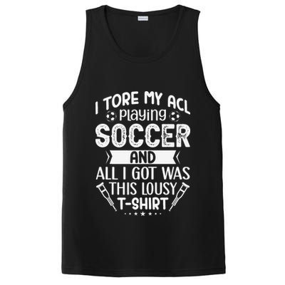 I Tore My Acl Playing Soccer Funny Acl Knee Surgery Recovery PosiCharge Competitor Tank