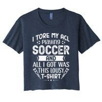 I Tore My Acl Playing Soccer Funny Acl Knee Surgery Recovery Crop Top