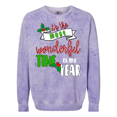 Its The Most Wonderful Time Of The Year Christmas Festive Colorblast Crewneck Sweatshirt