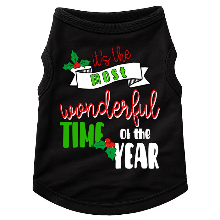 Its The Most Wonderful Time Of The Year Christmas Festive Doggie Tank
