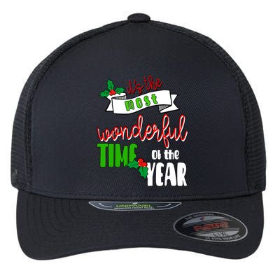 Its The Most Wonderful Time Of The Year Christmas Festive Flexfit Unipanel Trucker Cap
