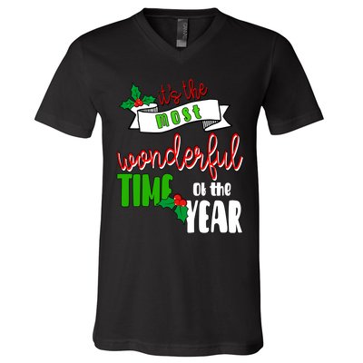 Its The Most Wonderful Time Of The Year Christmas Festive V-Neck T-Shirt