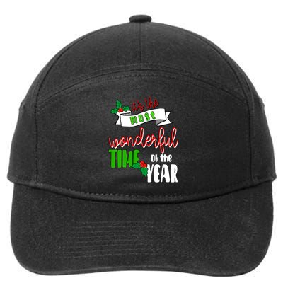 Its The Most Wonderful Time Of The Year Christmas Festive 7-Panel Snapback Hat