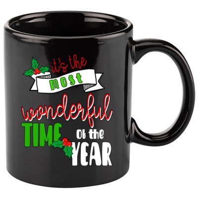 Its The Most Wonderful Time Of The Year Christmas Festive 11oz C Handle Ceramic Mug