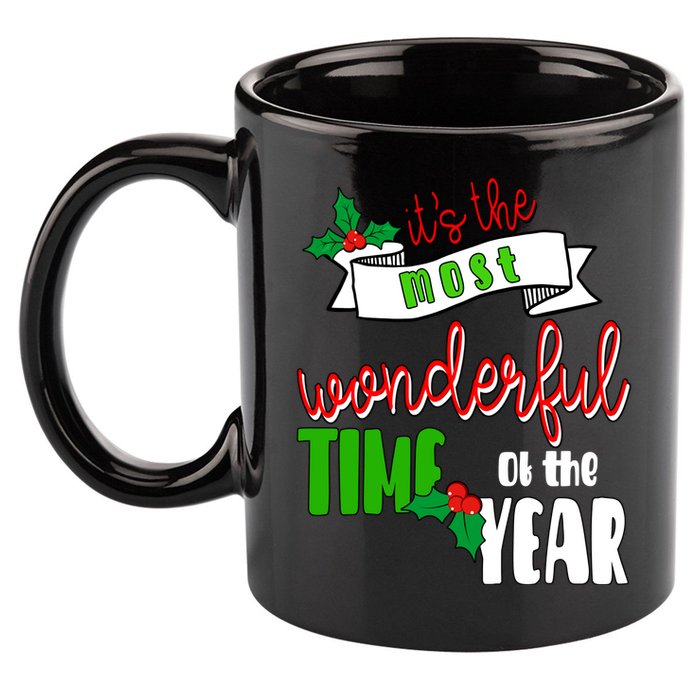 Its The Most Wonderful Time Of The Year Christmas Festive 11oz C Handle Ceramic Mug