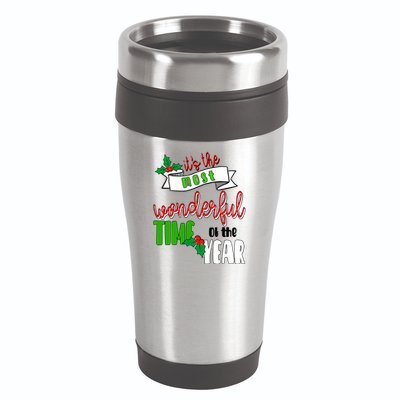 Its The Most Wonderful Time Of The Year Christmas Festive 16oz Travel Tumbler